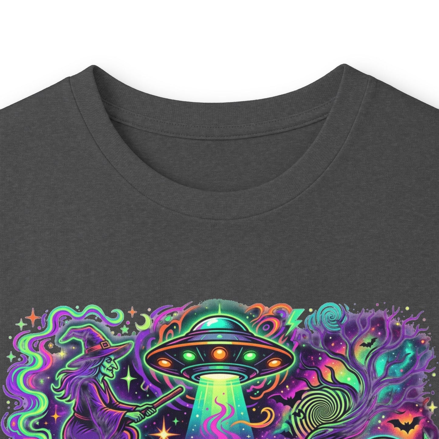 Psychedelic Alien Abduction Halloween Long Sleeve Tee