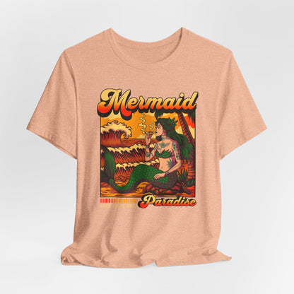 Mermaid Paradise Tee — Retro Vintage Beach Graphic T-Shirt