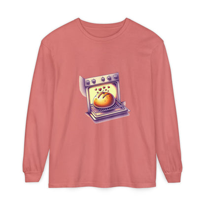 Bun in oven, Unisex Garment-dyed Long Sleeve T-Shirt - Psychonaut Swag