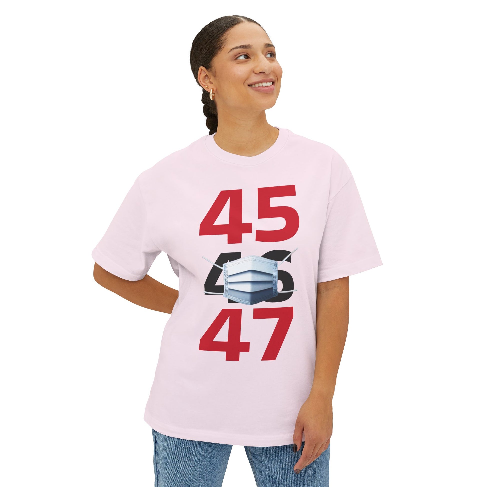 45-47 tee, Unisex Oversized Boxy Tee - Psychonaut Swag