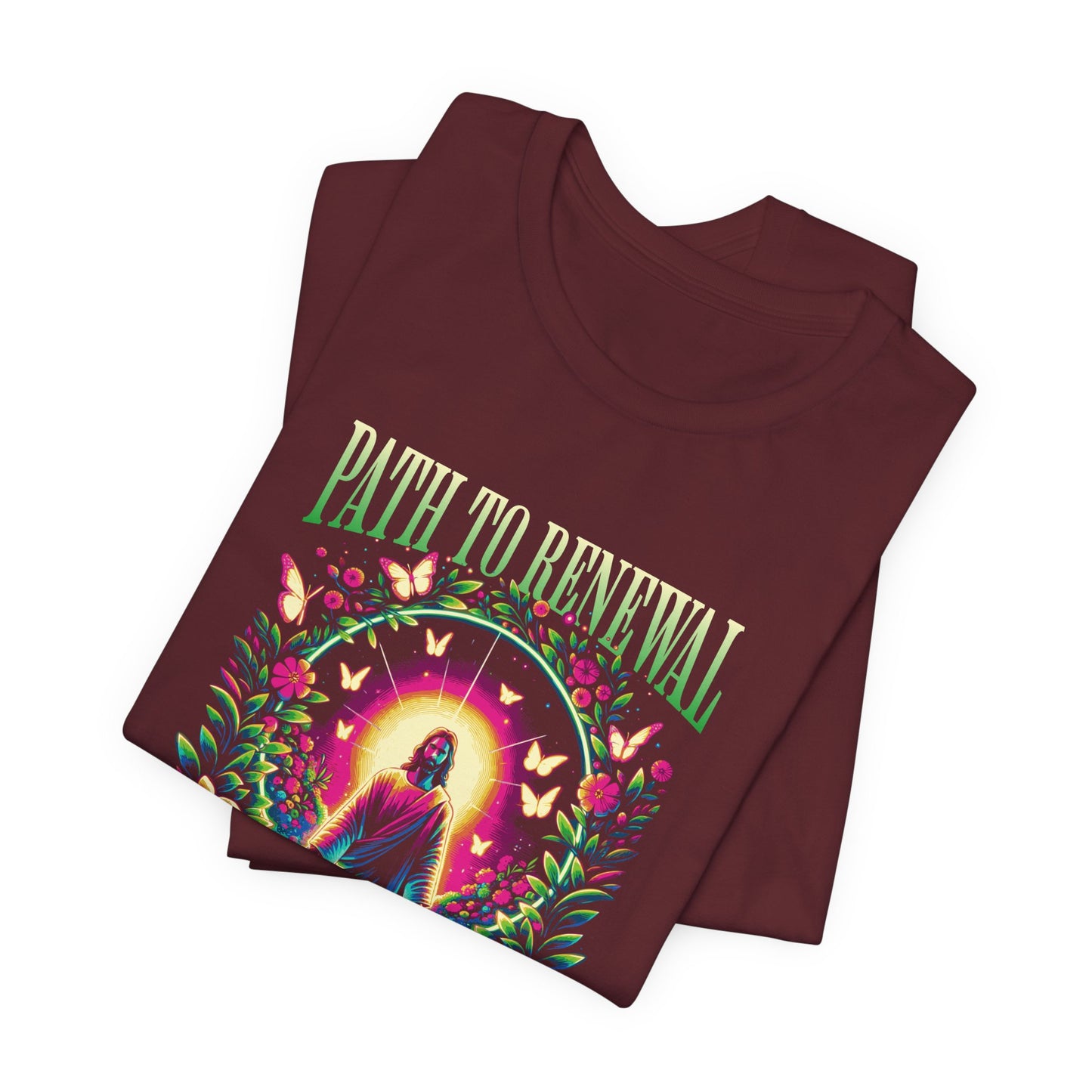 Path to Renewal T-Shirt — Spiritual Jesus Graphic Tee ("Path to Renewal")