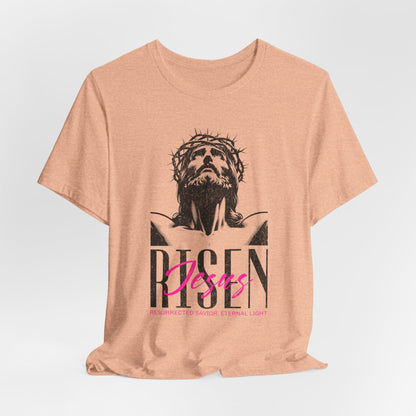 Risen Jesus Portrait Tee — Christian Easter Resurrection T-Shirt