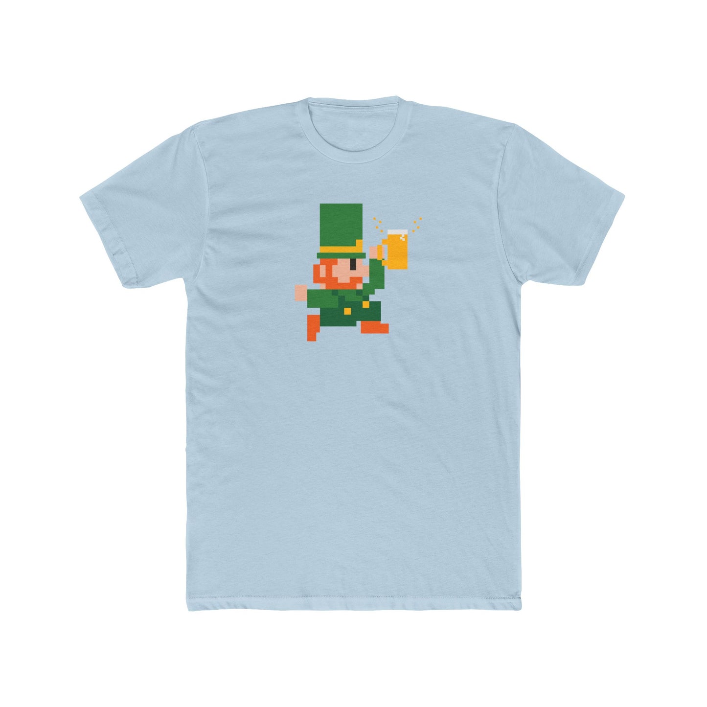 Pixel Leprechaun Beer St. Patrick's Day T-Shirt