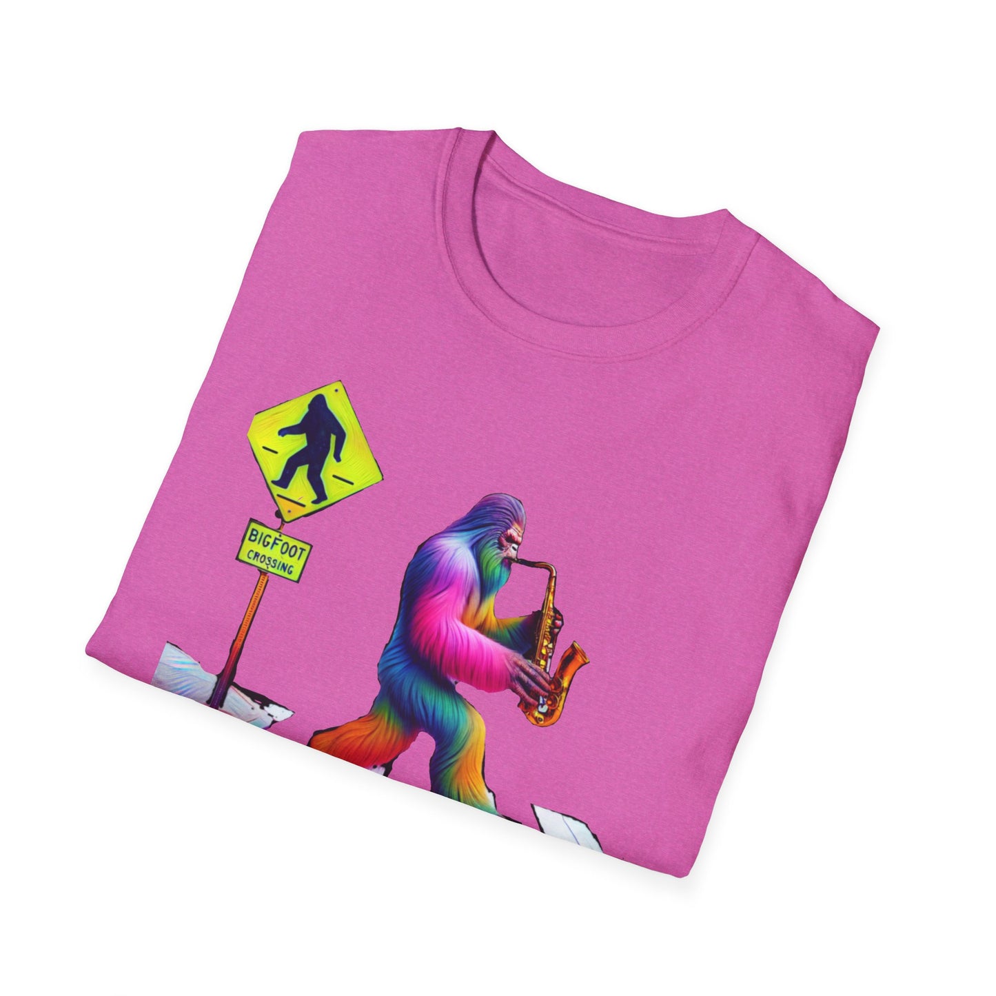 Sax-Squatch, Unisex Softstyle T-Shirt