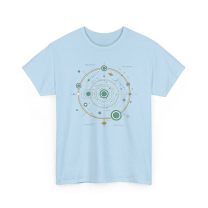 Solar System Minimalist T‑Shirt — Celestial Orbit Graphic Tee