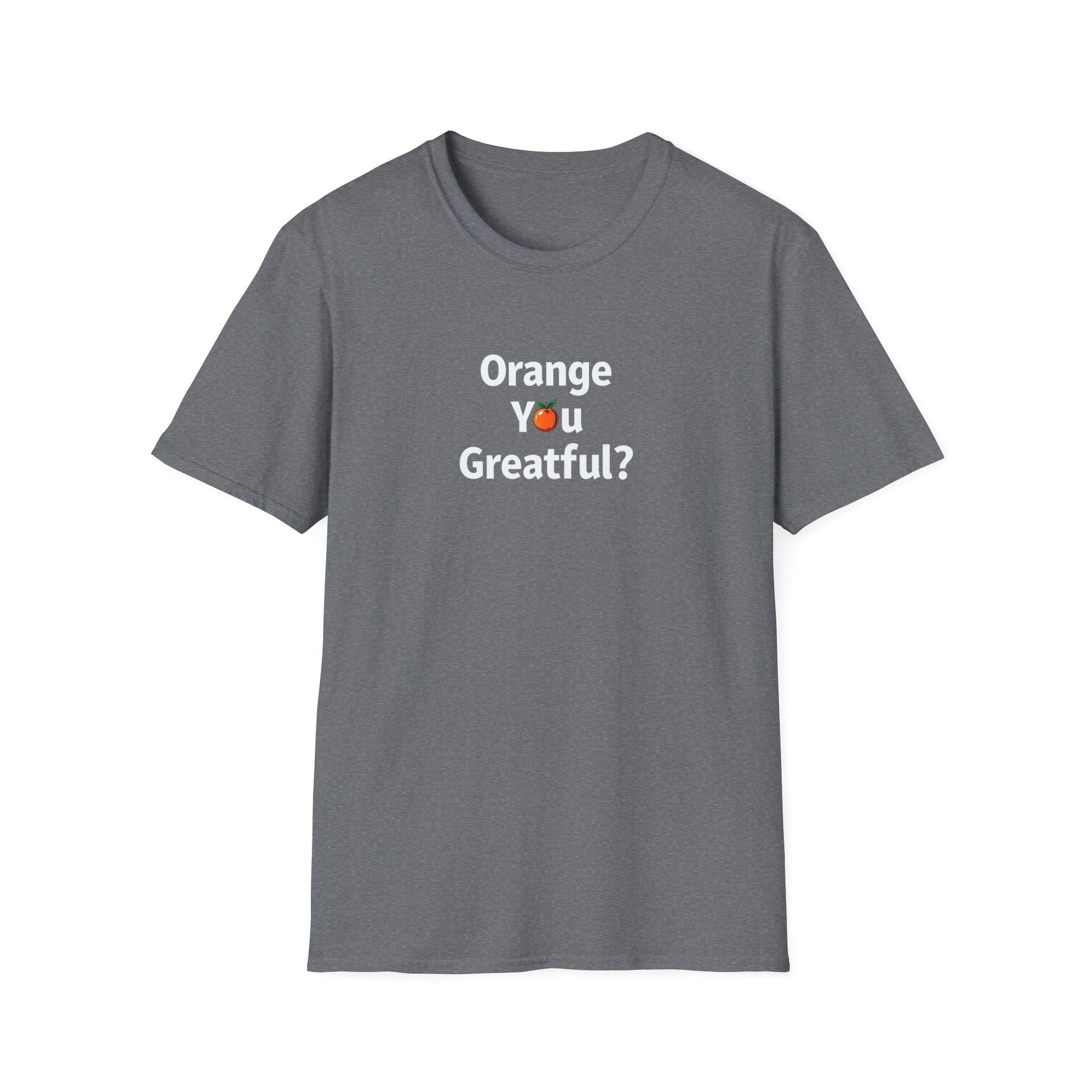 Grateful Orange T-Shirt, Unisex Casual Wear, Thanksgiving Shirt, Fall Vibes Tee, Gift for Friends, Comfortable Everyday Apparel - Psychonaut Swag