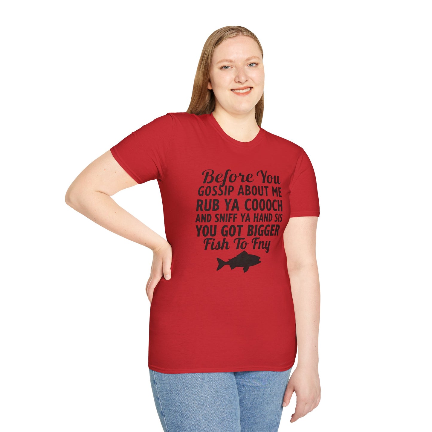 Funny Fish Fry, Unisex Softstyle T-Shirt