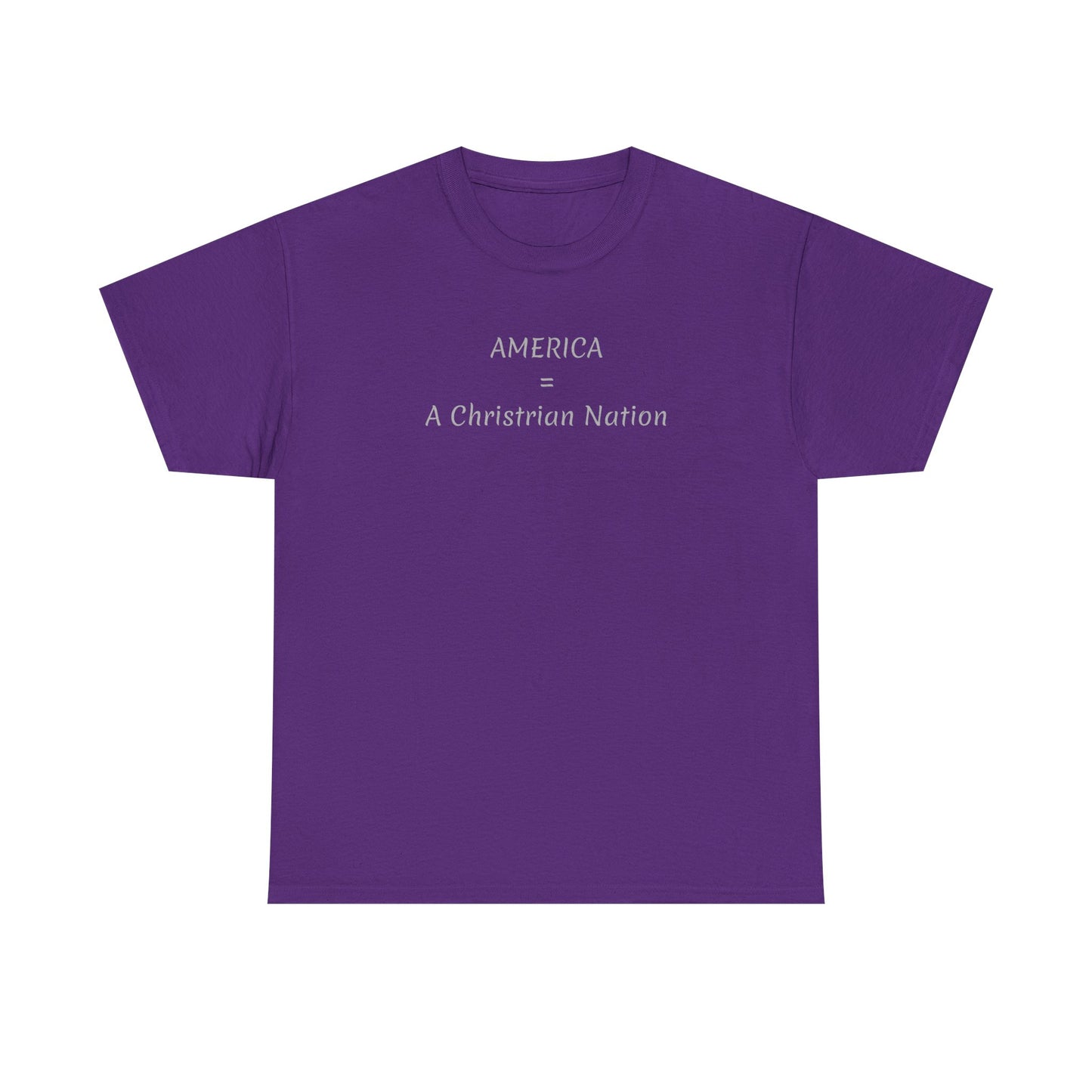 A Christian Nation T-Shirt — Crucifix Over American Flag Graphic Tee