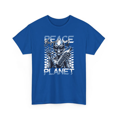 Peace Planet Alien T‑Shirt — Retro Sci‑Fi Graphic Tee