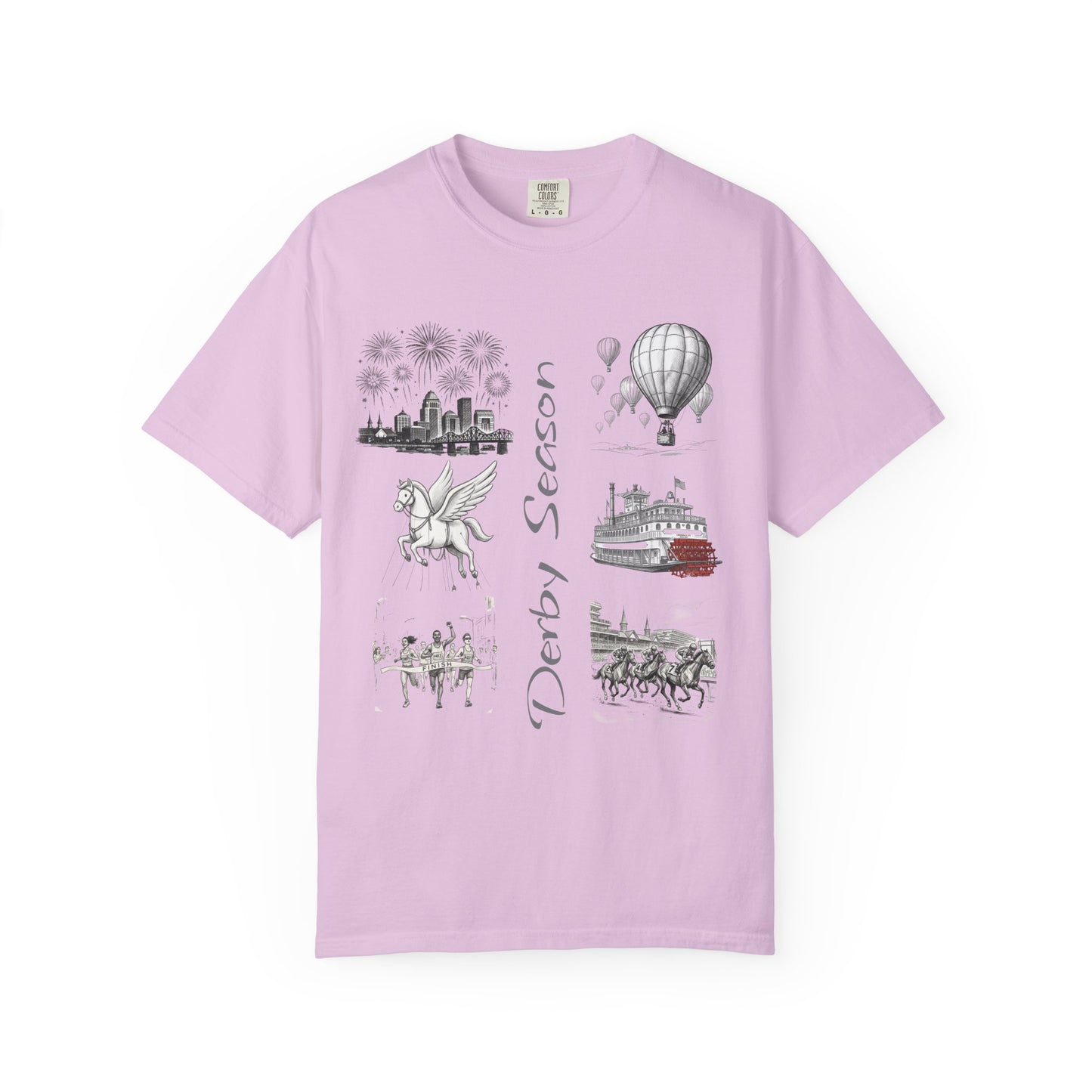 Derby Season T-Shirt — Horse Racing & Balloon Glow Festival Tee