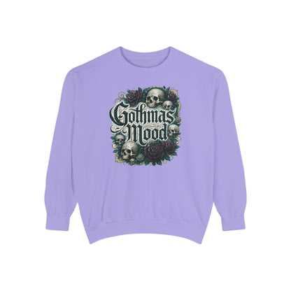 Gothmas Mood Sweatshirt — Gothic Skull & Roses Holiday Pullover