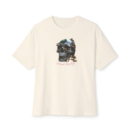 Mushroom Skull Graphic Unisex Oversized Tee | Casual Streetwear, Unique Gift, Statement Shirt, Relaxed Fit Fashion, Graphic Tee