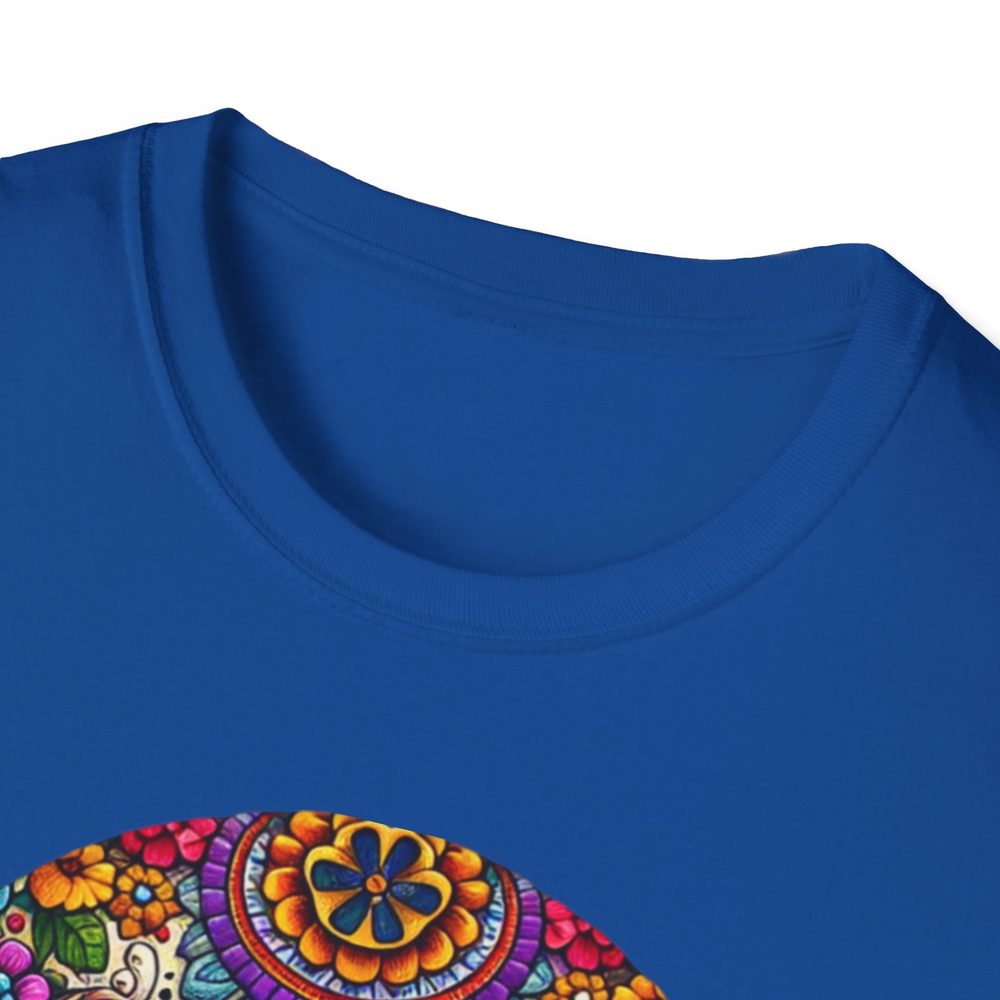 Floral Skull, Unisex Softstyle T-Shirt - Psychonaut Swag