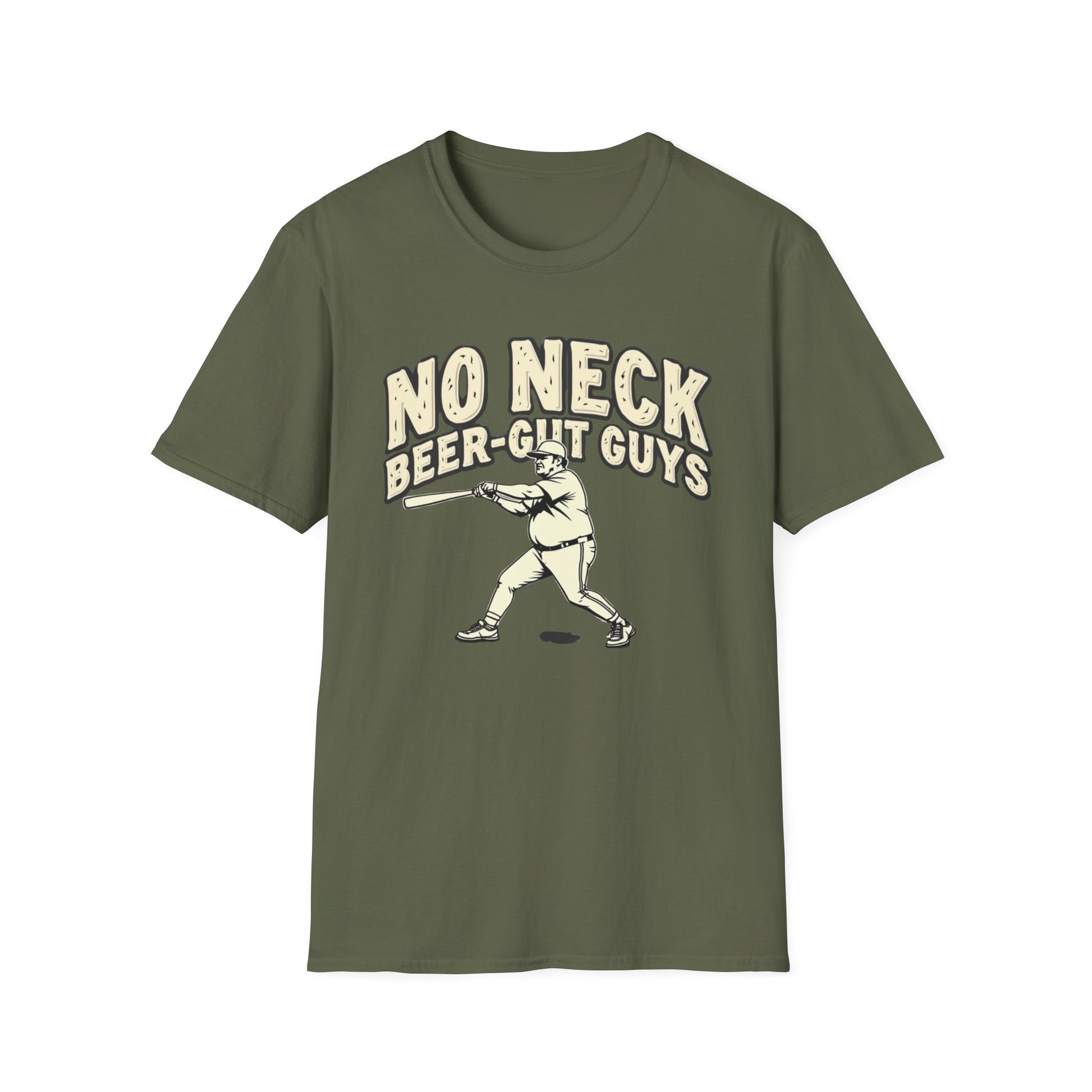 No Neck Beer Gut Guys T-Shirt | Unisex Softstyle Tee, Humor Apparel, Funny Gift for Beer Lovers, Casual Wear, Funny Saying Shirt - Psychonaut Swag
