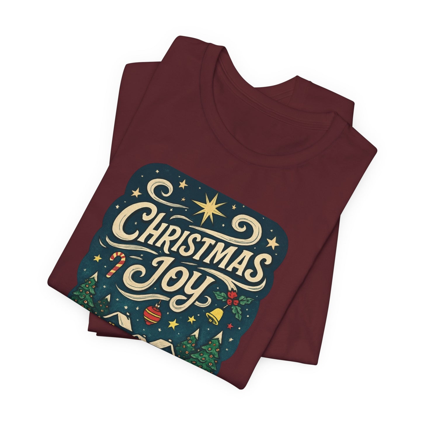 Christmas Joy Holiday T‑Shirt — Festive Winter Village Graphic Tee