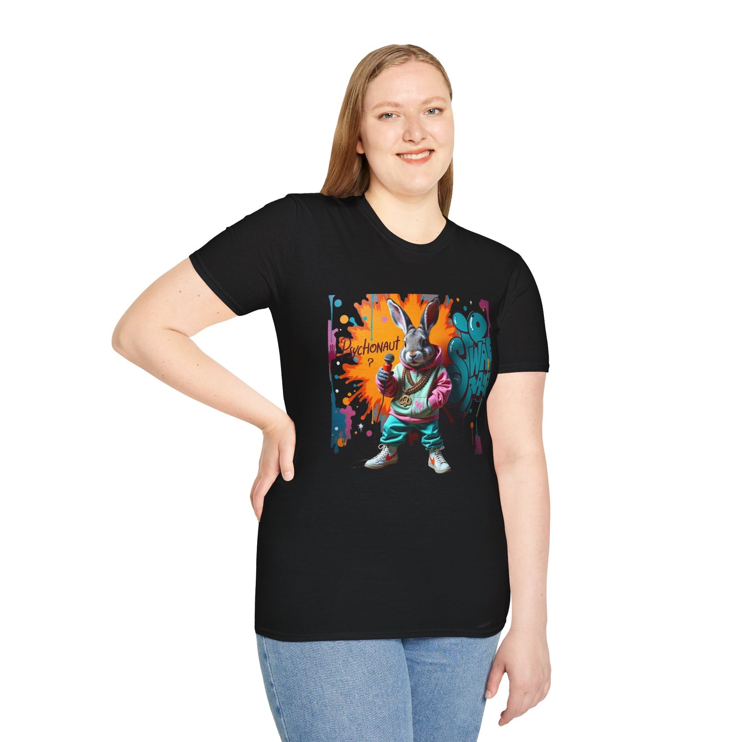 Graffiti Easter Bunny Streetwear T-Shirt — Urban Hip-Hop Graphic Tee