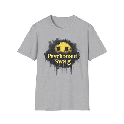 Psycho Smile, Pyschonaut Swag T-Shirt - Unisex Softstyle Tee, Casual Wear, Gift for Gamers, Festival Attire, Streetwear Fashion