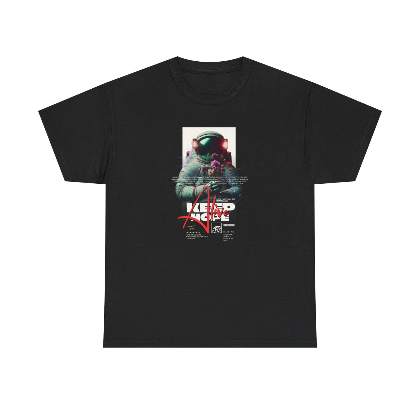 Keep Hope Alive, Astronaut Unisex Heavy Cotton Tee
