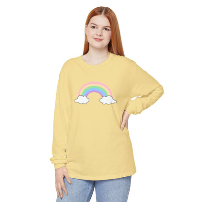 Rainbow, Unisex Garment-dyed Long Sleeve T-Shirt - Psychonaut Swag