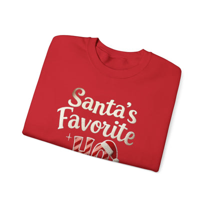 Santa’s Favorite, ugly Christmas sweater Unisex Heavy Blend™ Crewneck Sweatshirt