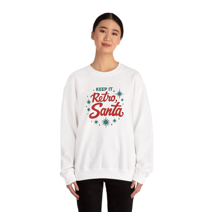 Retro Santa Sweatshirt — Vintage Holiday Crewneck
