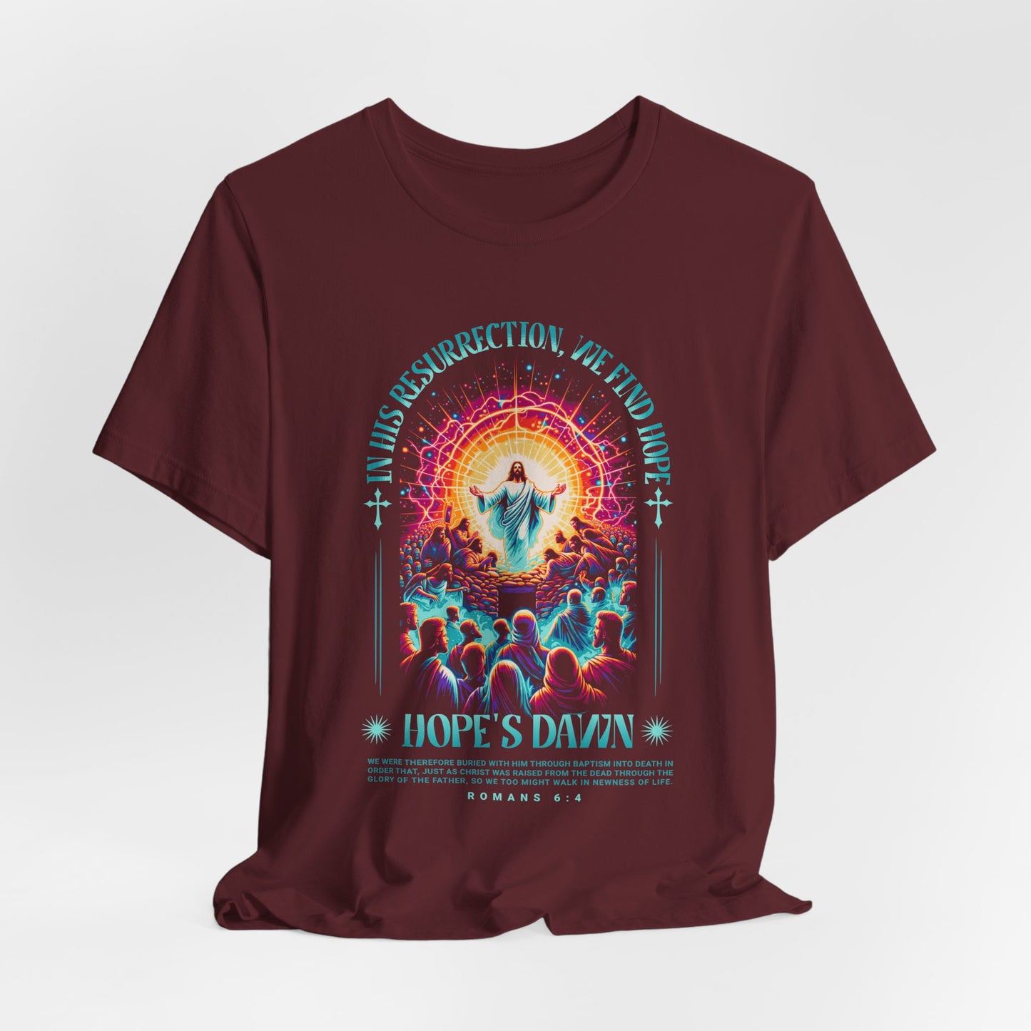 Resurrection Concert Tee — "Hope's Dawn" Christian Worship Graphic Shirt