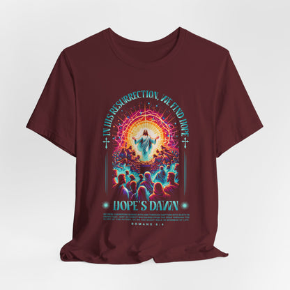 Resurrection Concert Tee — "Hope's Dawn" Christian Worship Graphic Shirt