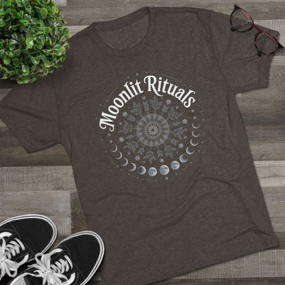 Moonlit Rituals Tee — Crescent Moon Phases Graphic T-Shirt
