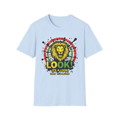 Look It's a Lion, Unisex Softstyle T-Shirt