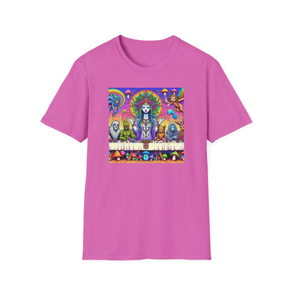Mushroom Last Supper, Unisex Softstyle T-Shirt - Psychonaut Swag