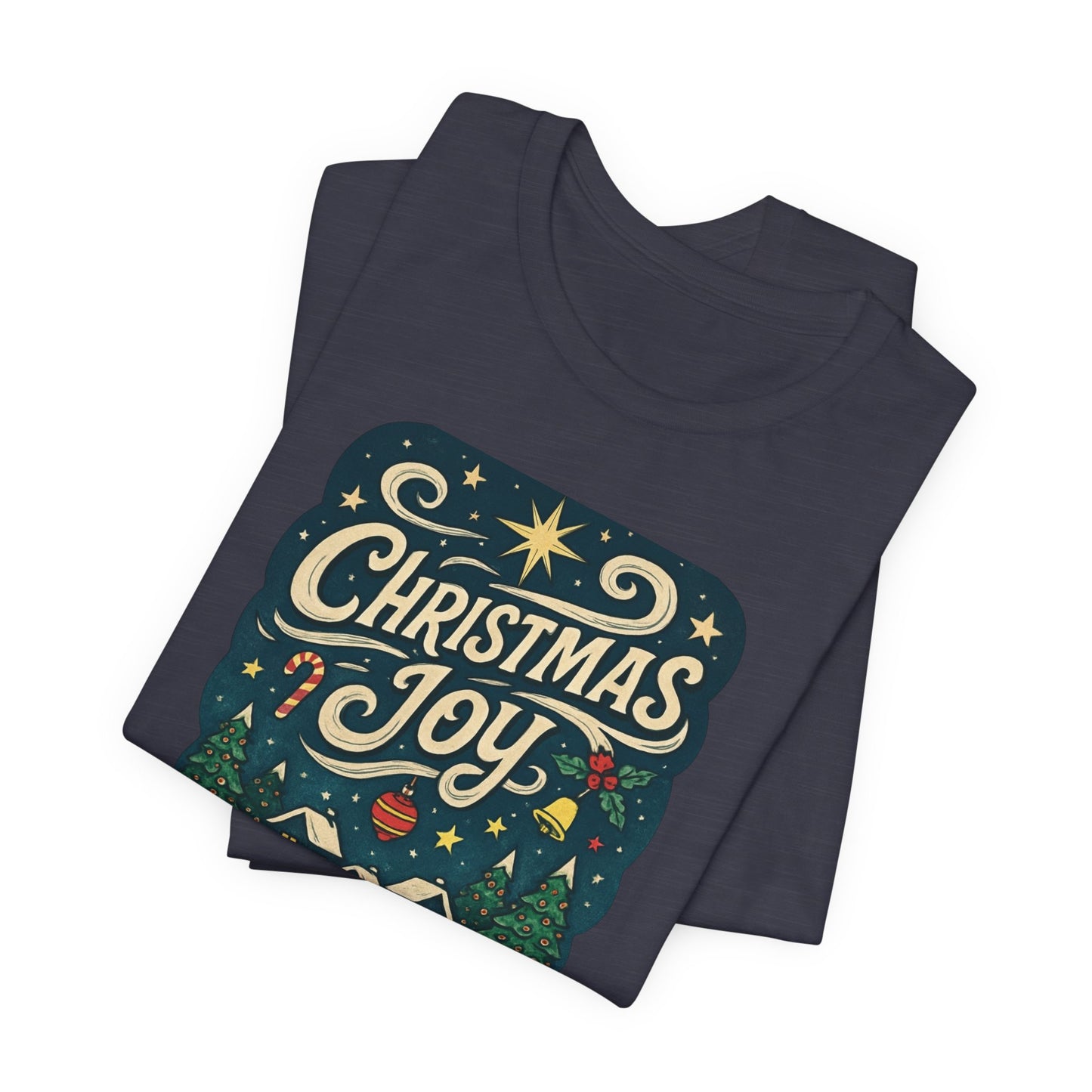 Christmas Joy Holiday T‑Shirt — Festive Winter Village Graphic Tee