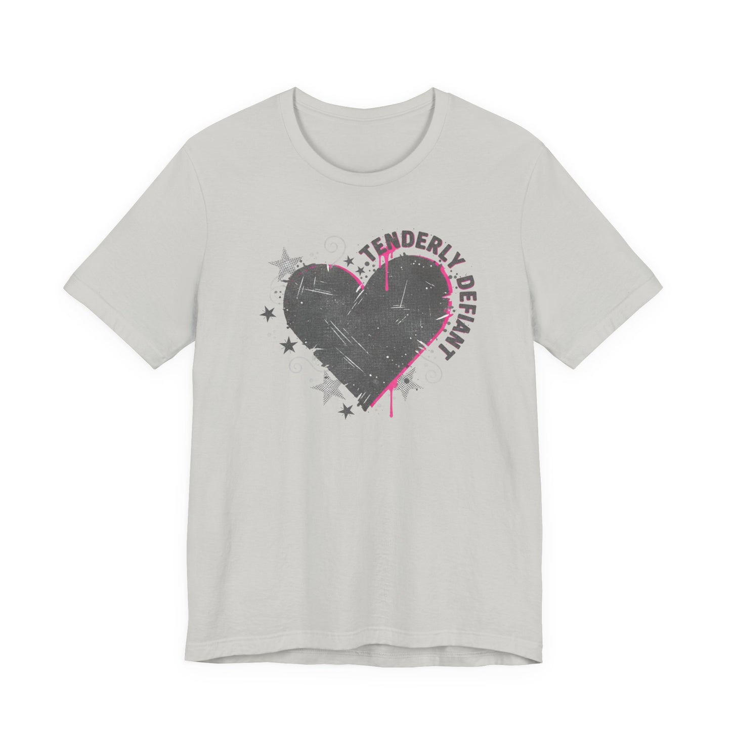 Tenderly DeFallen Heart Tee — Grunge Heart Graphic T-Shirt