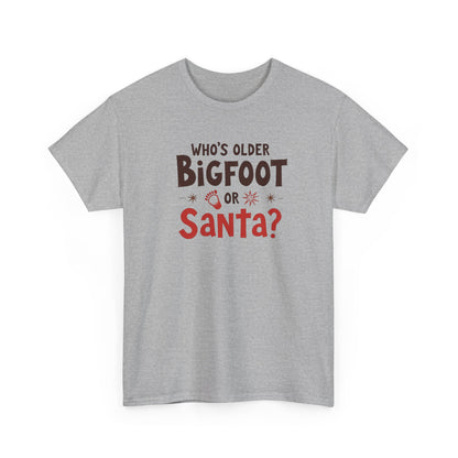 Bigfoot or Santa, Unisex Heavy Cotton Tee