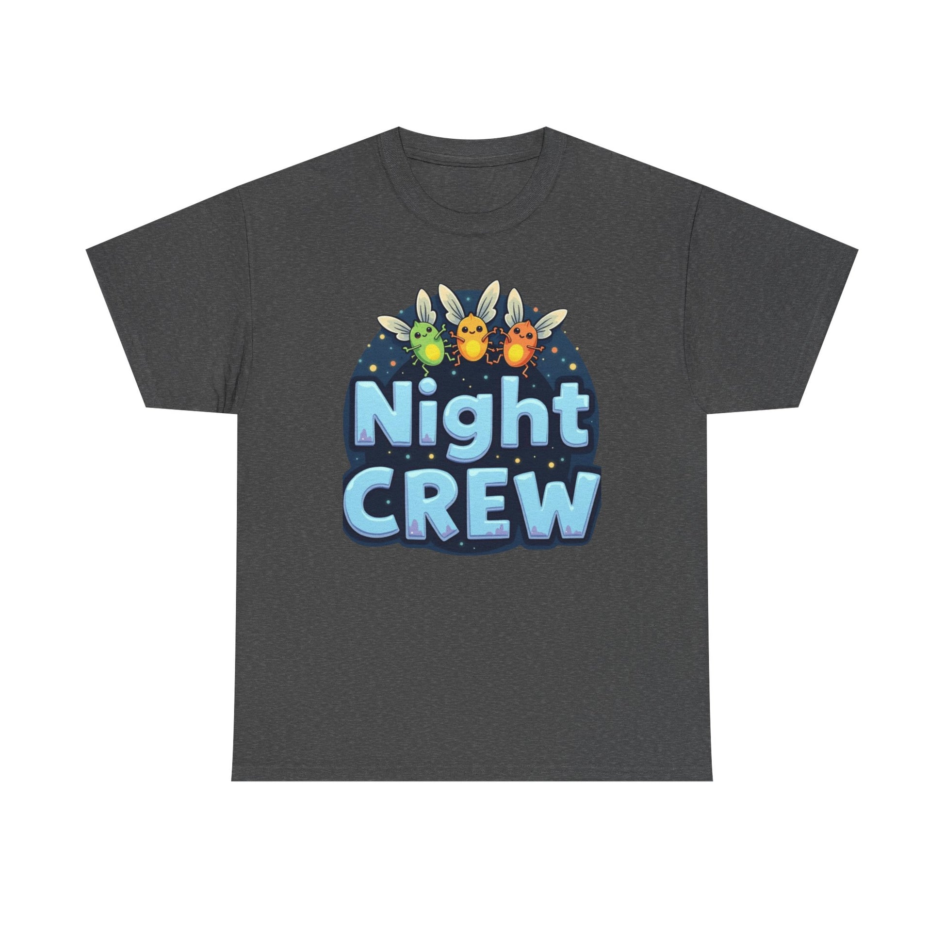 Night Crew Unisex Heavy Cotton Tee, Comfortable Graphic Tee, Great for Parties, Casual Wear, Gift for Friends, Summer Events - Psychonaut Swag