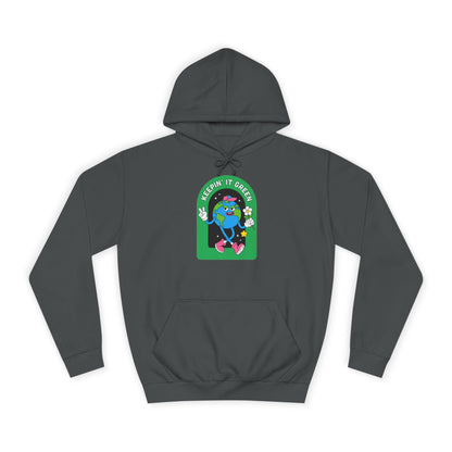 Keeping it Green Unisex College Hoodie - Psychonaut Swag