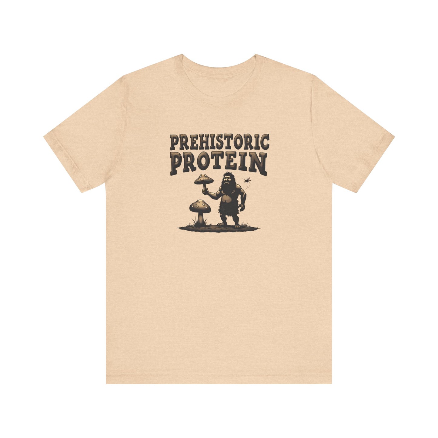 Prehistoric Protein Mushroom Tee - Retro Graphic T-Shirt for Nature Lovers, Gifts for Him/Her, Casual Everyday Wear, Perfect for Camping, Gifts [...] - Psychonaut Swag