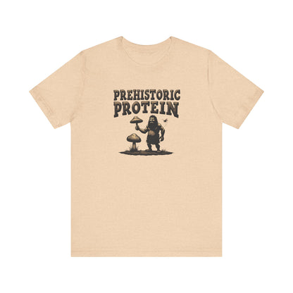 Prehistoric Protein Mushroom Tee - Retro Graphic T-Shirt for Nature Lovers, Gifts for Him/Her, Casual Everyday Wear, Perfect for Camping, Gifts [...] - Psychonaut Swag