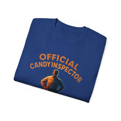 Official Candy Inspector Unisex Ultra Cotton Tee, Funny Gift, Halloween Tee, Party Shirt, Retro Style T-Shirt