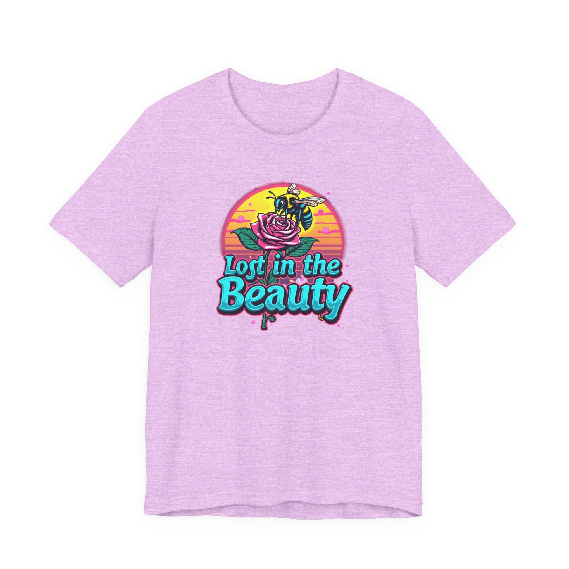 Lost in the Beauty Unisex Tee - Floral Graphic Short Sleeve Shirt - Psychonaut Swag