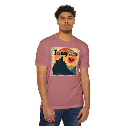Visit Transylvania T-Shirt — Vintage Vampire Castle Halloween Tee