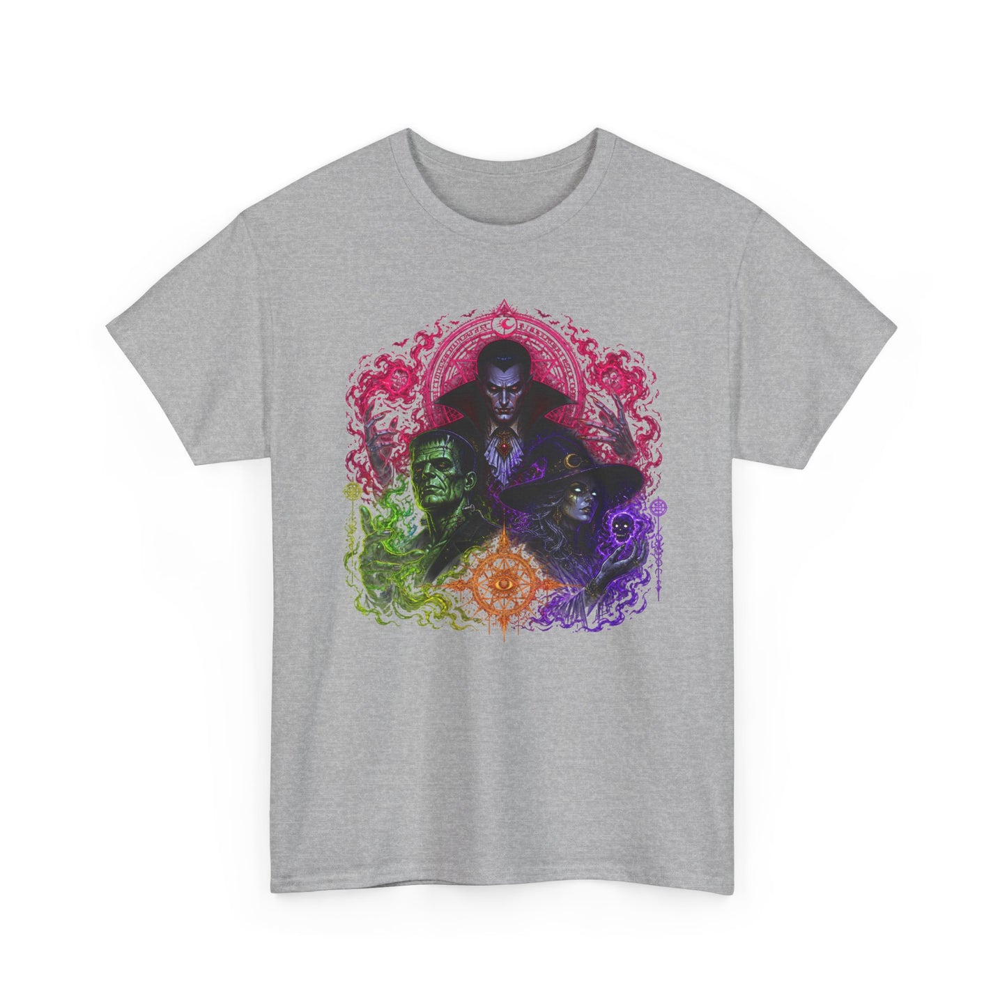 Mystic Vampire Trio T-Shirt — Gothic Rainbow Horror Art Tee