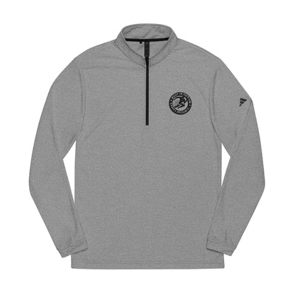 Sports Massage, Embroidered Quarter-Zip Pullover — Adidas Performance Long-Sleeve