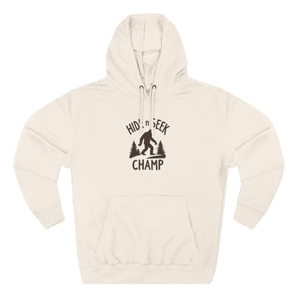 Hide & Seek Champ Hoodie — Bigfoot Sasquatch Graphic Pullover