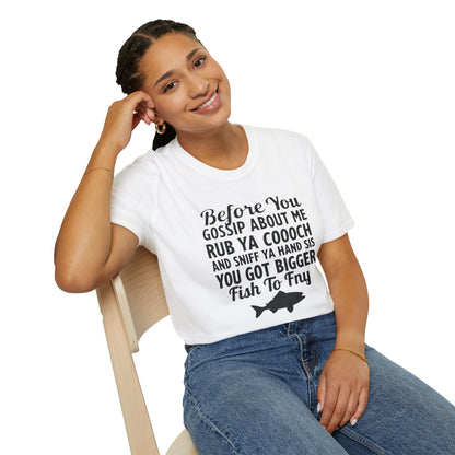 Funny Fish Fry, Unisex Softstyle T-Shirt