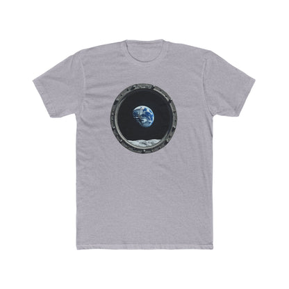 Earth view, Space-Inspired Unisex Cotton Crew Tee, Perfect for Astronaut Lovers, Casual Wear, Gift for Space Enthusiasts, Earth Day Celebration, [...] - Psychonaut Swag