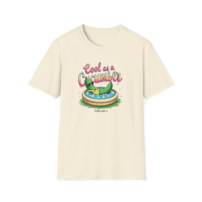 Cool as a Cucumber Unisex T-Shirt | Funny Summer Tee, Gift for Pool Parties, Relaxation Shirt, Fresh Summer Vibes, Chill Apparel, [...] - Psychonaut Swag