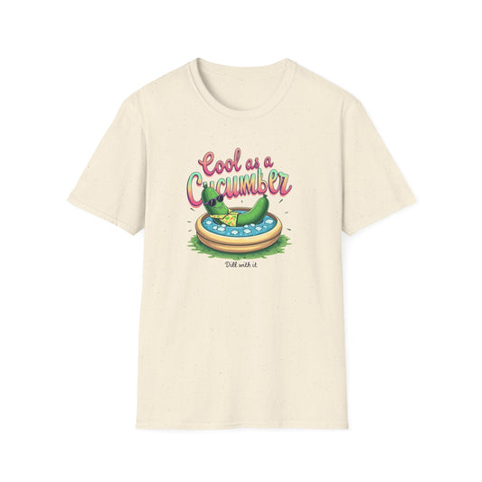 Cool as a Cucumber Unisex T-Shirt | Funny Summer Tee, Gift for Pool Parties, Relaxation Shirt, Fresh Summer Vibes, Chill Apparel, [...] - Psychonaut Swag