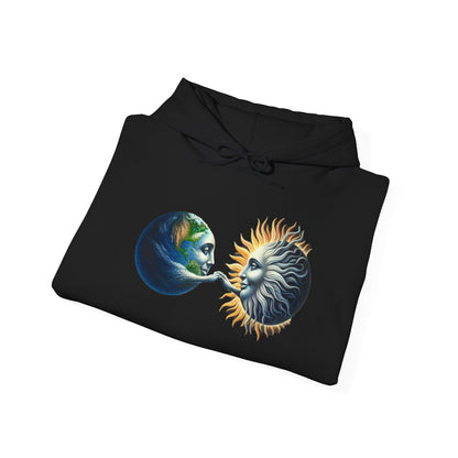 Sun-Locked Earth, High,Unisex Heavy Blend™ Hooded Sweatshirt - Psychonaut Swag