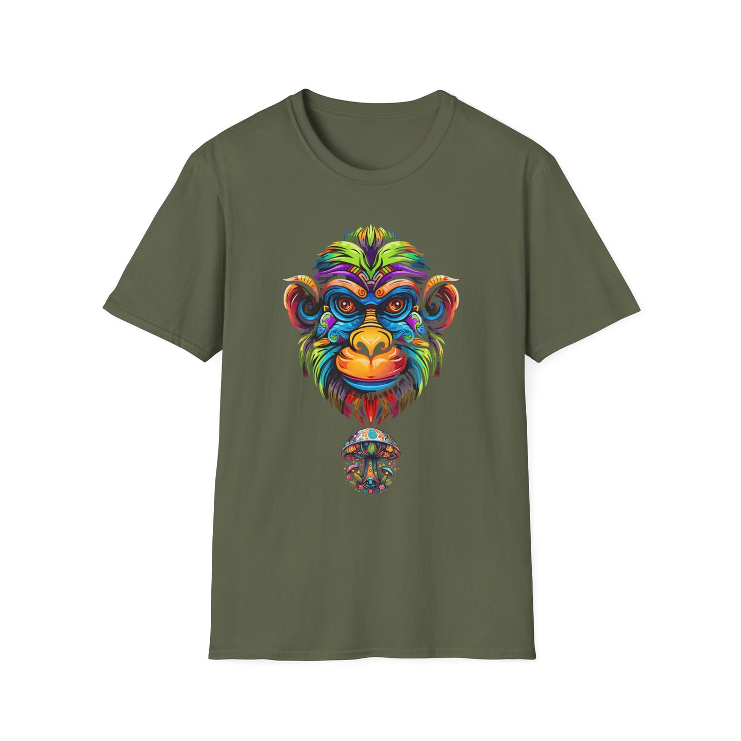 Stoned Ape, Psychedelic Unisex Softstyle T-Shirt