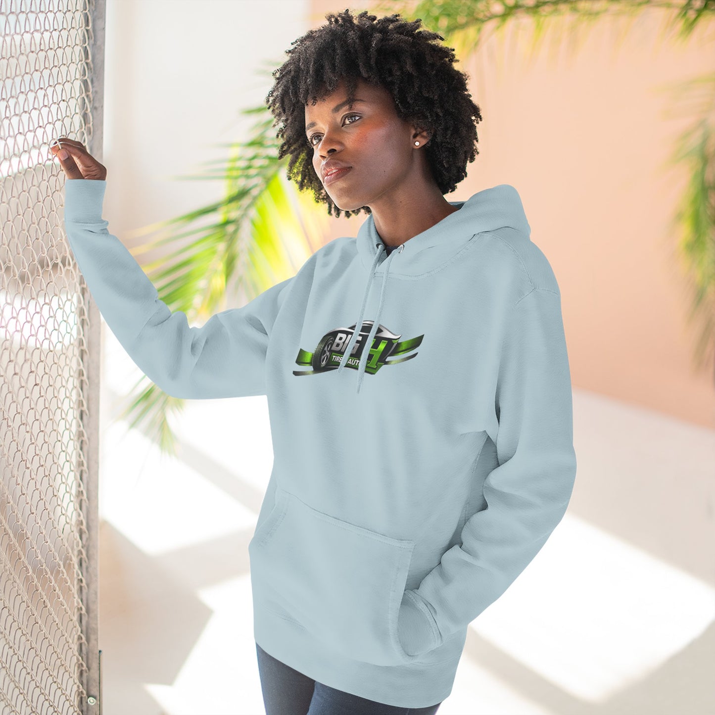 Mechanic Big H, Three-Panel Fleece Hoodie